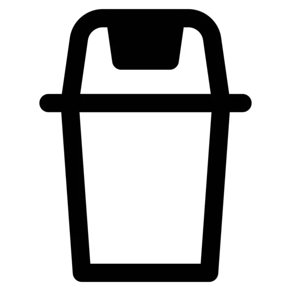 Çöp Atmak Için Büyük Bir Çöp Sepeti — Stok Vektör