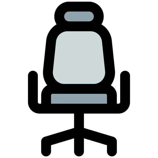 Эргономичное Длинное Офисное Кресло Отдыха — стоковый вектор
