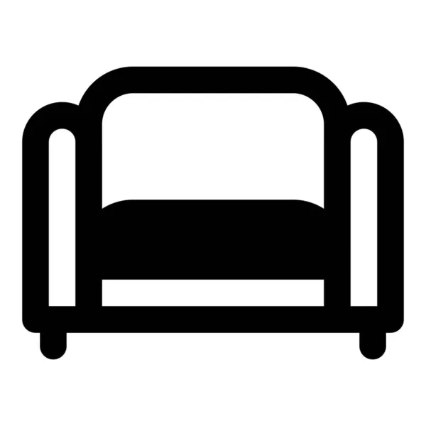 ラウンジに使用されるクッションソファ — ストックベクタ