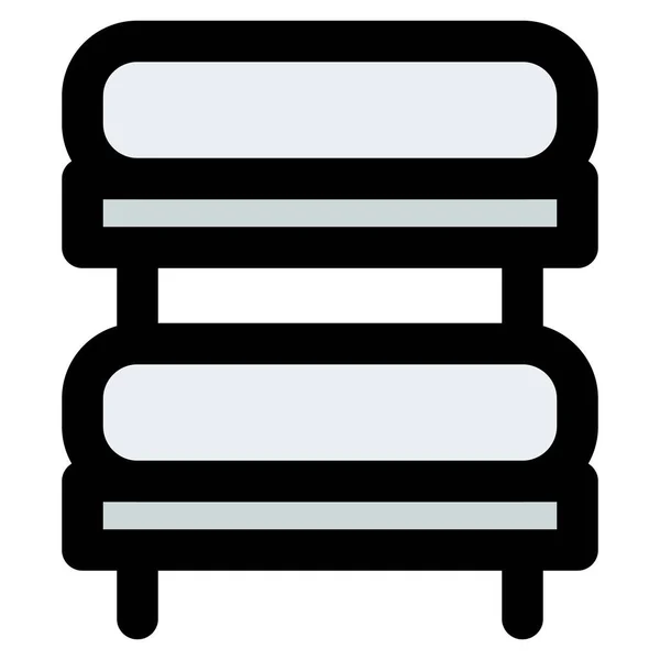 Gemonteerde Handdoek Plank Badkamer — Stockvector