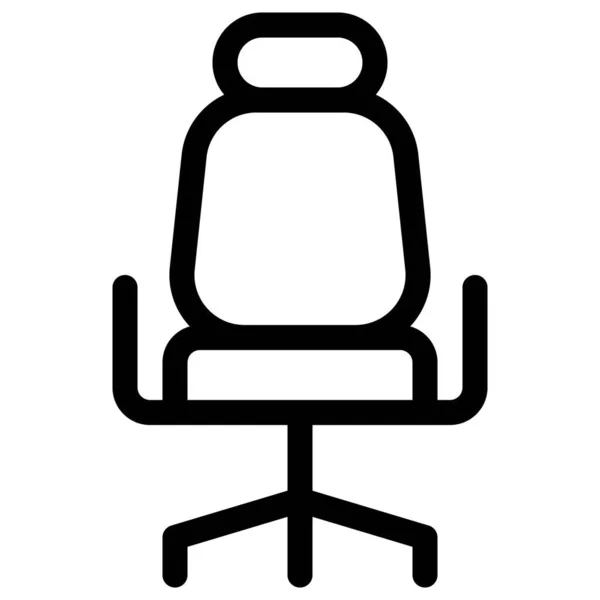 Ergonomiczne Długie Krzesło Biurowe Relaks — Wektor stockowy