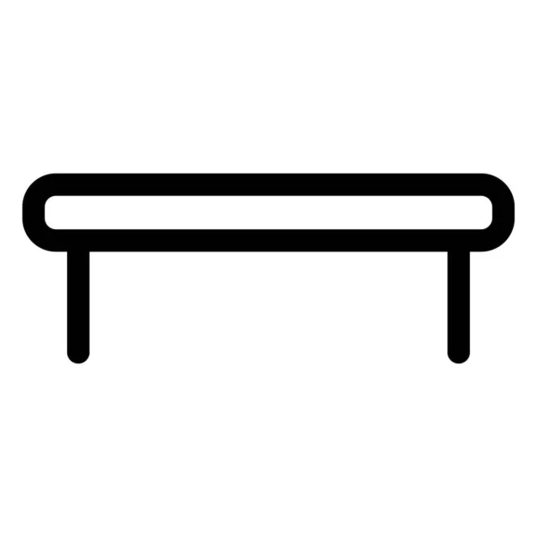 家庭用の短い高さのダイニングテーブル — ストックベクタ