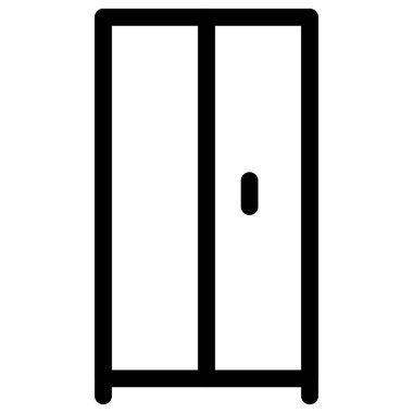 Sağlık ihtiyaçlarını karşılamak için uzun tahta bir dolap..