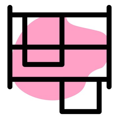 Havlu asmak için yatay çubuklu çerçeve.