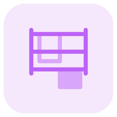 Havlu asmak için yatay çubuklu çerçeve.