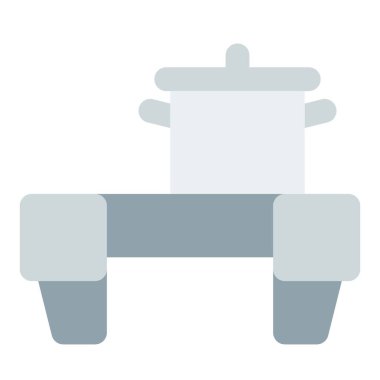 Mutfak duvarına konmuş tencere..