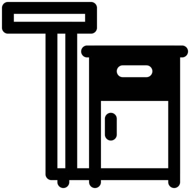 Hastanedeki standı olan dolap..