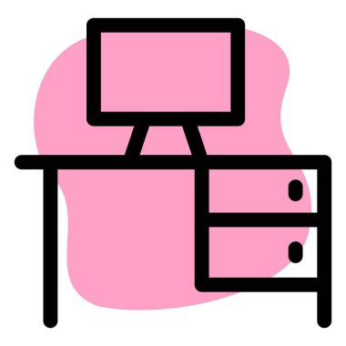 Bir büro masasında masaüstü kurulumu