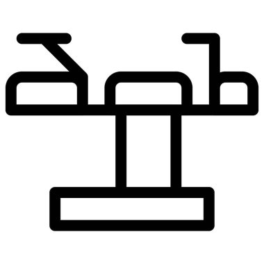 Operasyonda kullanılan ergonomik tablo.