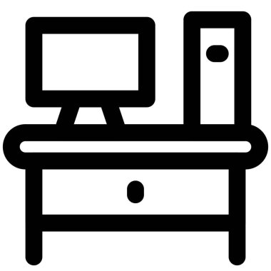 İş yeri için bilgisayar tablosu kurulumu.