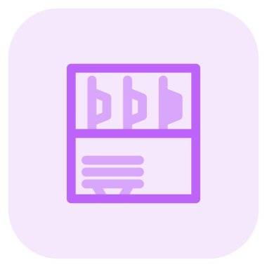 Tabaklar ve çatal bıçaklar için küçük düzenleyici raf.