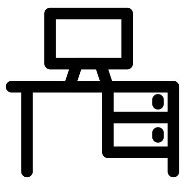 Bir büro masasında masaüstü kurulumu