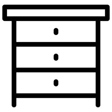 Eşyalar ya da komodin saklamak için başucu tablosu.