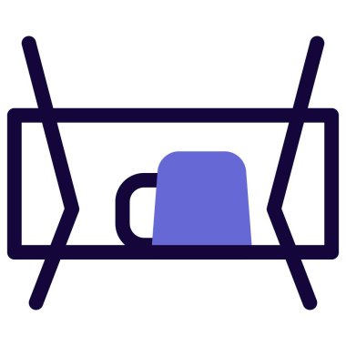 Duvarlı bardak rafı.