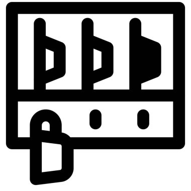 Kancalı çok katlı tabak rafı.