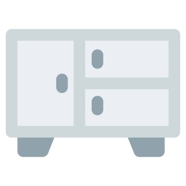 Çatal bıçak takımı için tasarlanmış çekmeceleri olan yan pano.