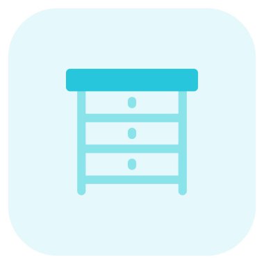 Eşyalar ya da komodin saklamak için başucu tablosu.