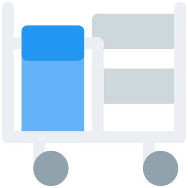 Birkaç kompartımanı olan taşınabilir keten vagon..