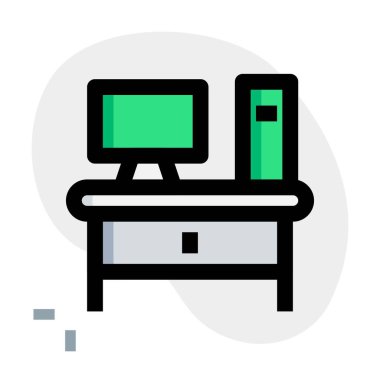 İş yeri için bilgisayar tablosu kurulumu.