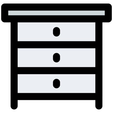 Eşyalar ya da komodin saklamak için başucu tablosu.