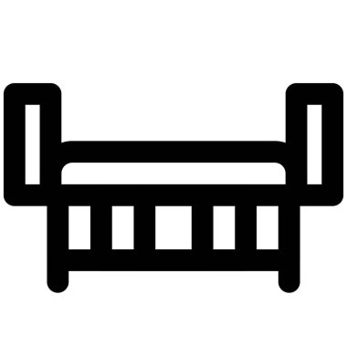 Pediatri koğuşları için küçük yatak.