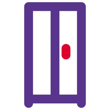 Ofis ihtiyaçlarını karşılamak için uzun bir dolap.