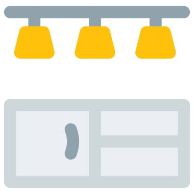 Dolabı ve birden fazla çekmecesi olan mutfak masası..