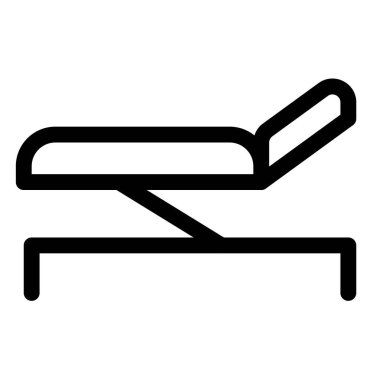 Muayene sırasında hasta desteği olarak kullanılan katlanabilir kanepe.