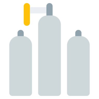 Hastane acil hastaları için oksijen tüpü.