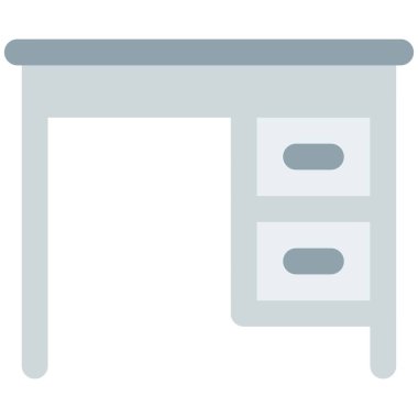 Malzemeleri saklamak için çekmeceli çalışma masası