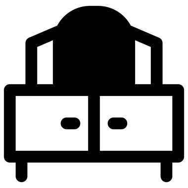 Yatak odası dekorasyonu için ahşap bir ayna..