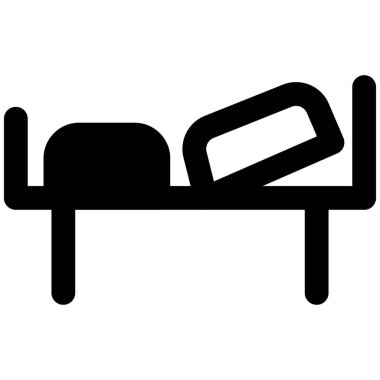 Hastanede Fowler yatağı ve ayarlanabilir başlığı var..