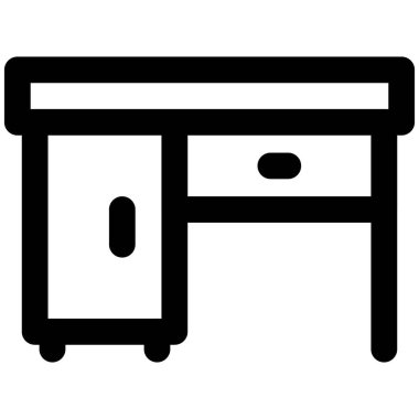 Çift çekmeceli ofis masası.