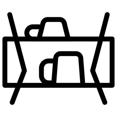 Duvarlı bardak rafı.