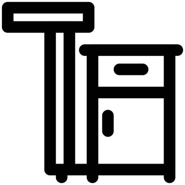 Hastanedeki standı olan dolap..