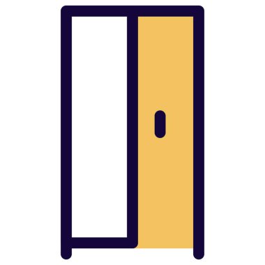 Sağlık ihtiyaçlarını karşılamak için uzun tahta bir dolap..