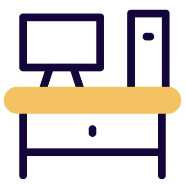 İş yeri için bilgisayar tablosu kurulumu.