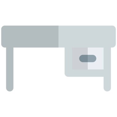 Büyük çekmeceli düz tezgah masası.