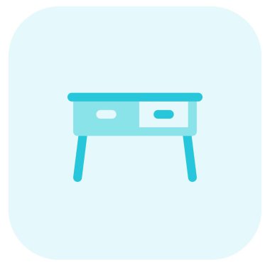 Büyük çekmeceleri olan yan masa.