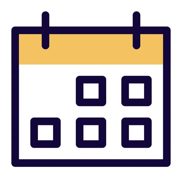 Calendario Oficina Utilizado Para Los Planes Programación — Archivo Imágenes Vectoriales