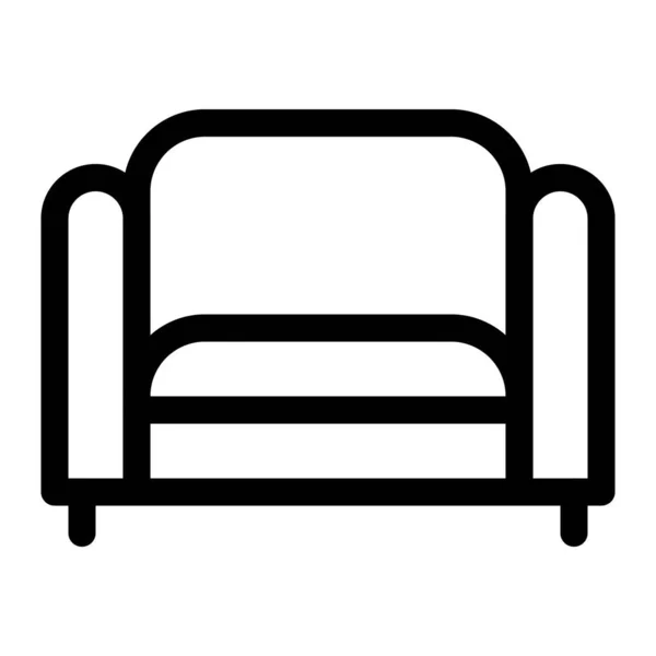 Cushioned Sofa Wykorzystywana Wypoczynku — Wektor stockowy
