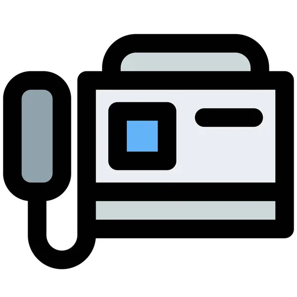 Máquina Fax Utilizada Para Trabalhos Escritório — Vetor de Stock