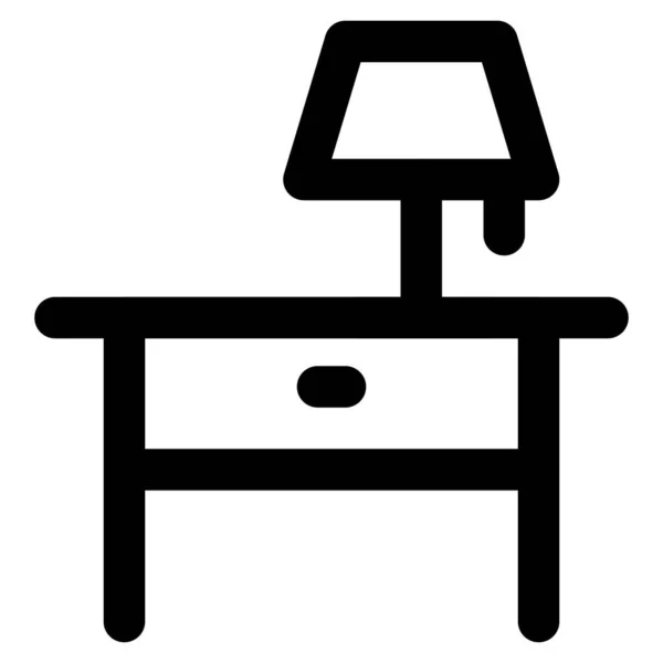 Nightstand Bedroom Lamp — стоковый вектор