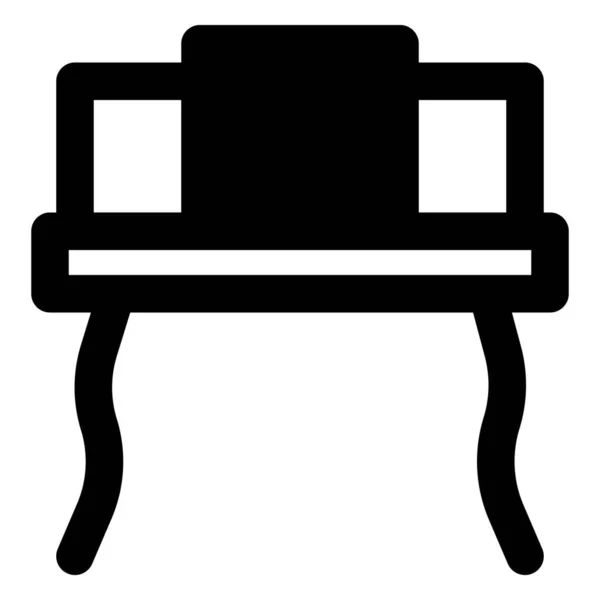 Skrivbord Med Robust Retrodesign — Stock vektor