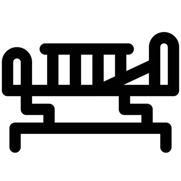 Κρεβάτι Φάουλερ Σχεδιασμένο Για Ανάπαυση Γονάτου Και Πλάτης — Διανυσματικό Αρχείο