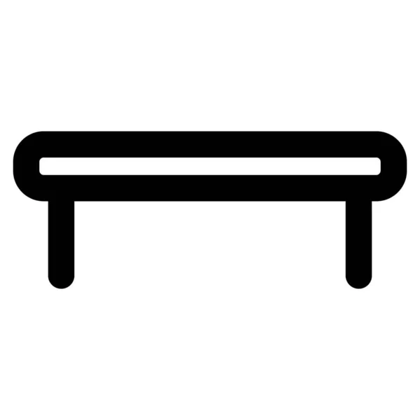 家庭用の短い高さのダイニングテーブル — ストックベクタ