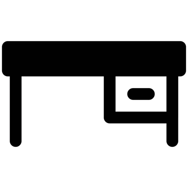 Plochý Stůl Velkou Zásuvkou — Stockový vektor