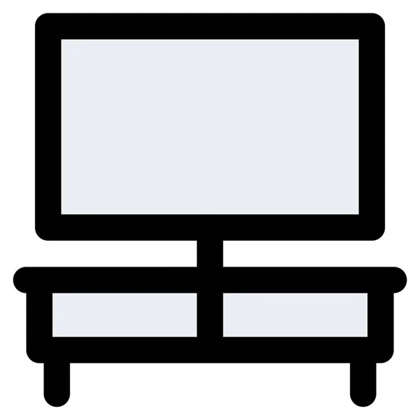 Soporte Televisión Madera Mesa Área Dibujo — Vector de stock