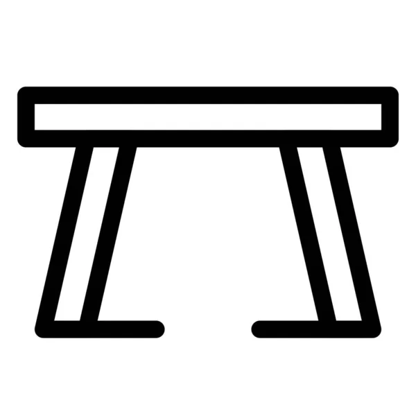 Stół Kuchenny Drewna Dużym Blatem — Wektor stockowy