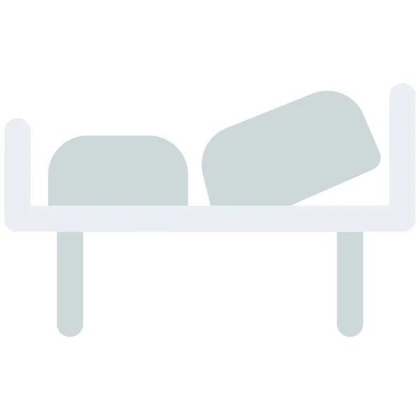 Кровать Фаулера Больнице Регулируемым Подголовником — стоковый вектор